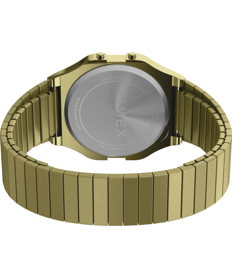 TW2W68100 Timex T80 34mm Stainless Steel Expansion Band Watch Caseback with Attachment Image