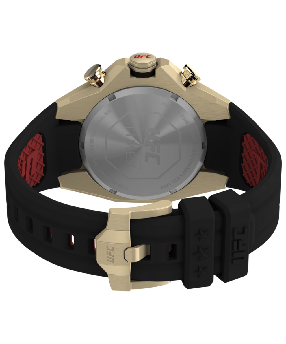 TW2W69800 Timex UFC Pro Chronograph 45mm Silicone Strap Watch  Caseback with Attachment Image