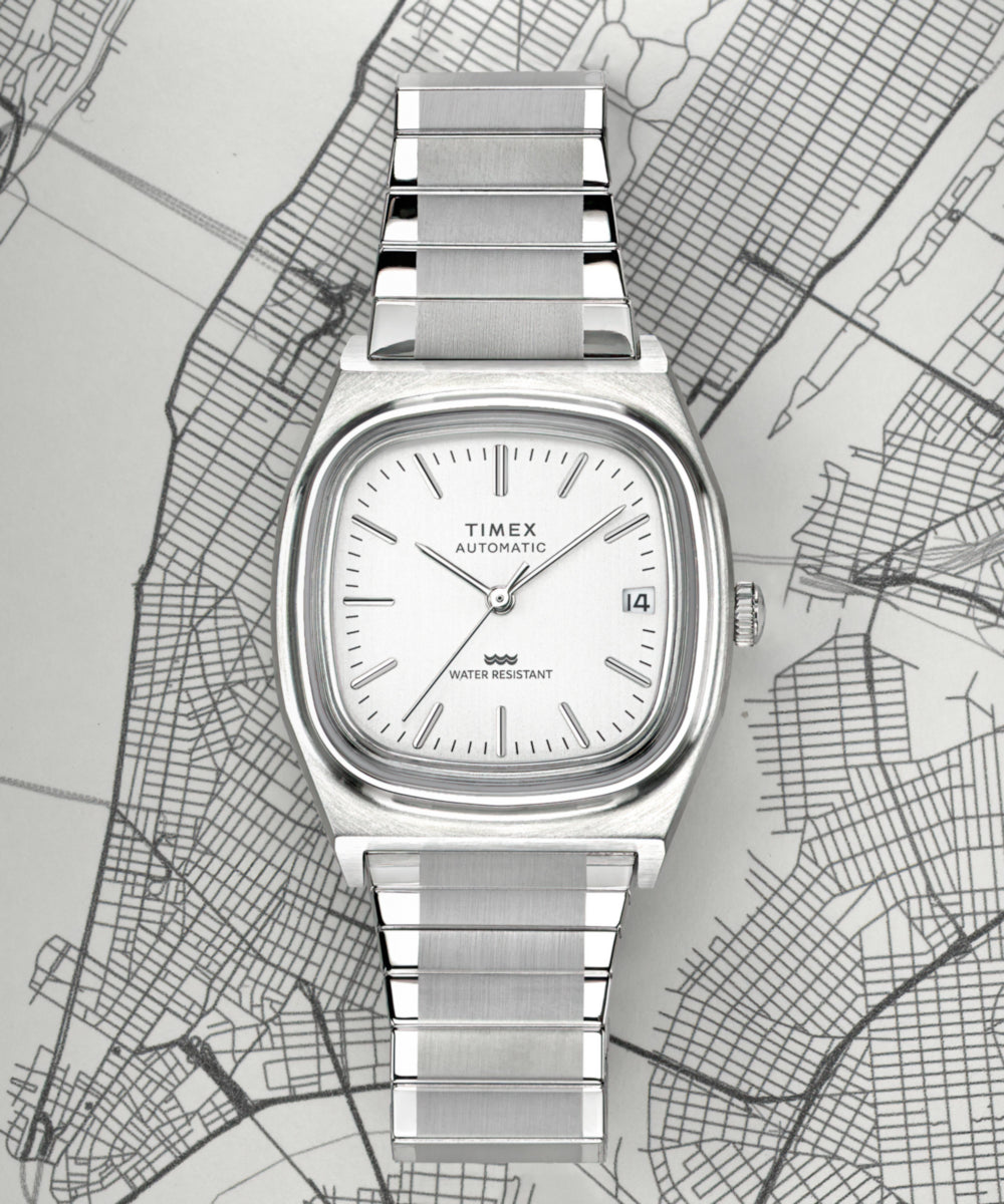 Timex® Automatic 1983 E Line Reissue 34mm Stainless Steel