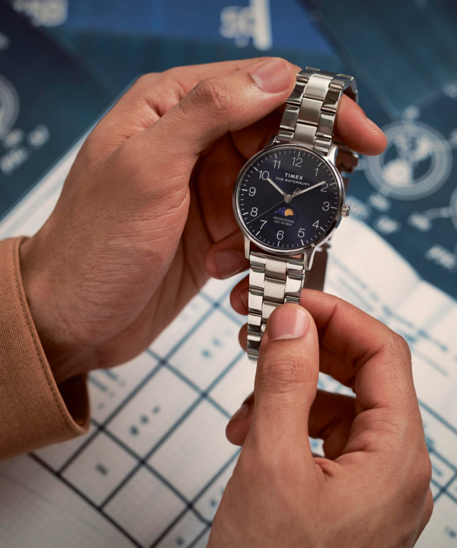 Timex | Reloj clásico Waterbury con fas lunar de 40 mm | tw2w75600 Timex | Reloj clásico Waterbury con fas lunar de 40 mm | tw2w75600