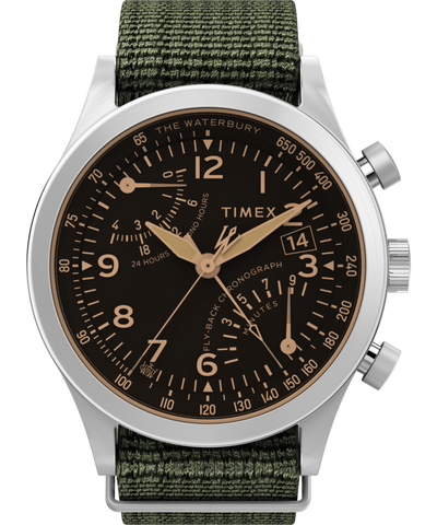 Waterbury Traditional Fly-back Chronograph 43mm Fabric Strap Watch