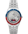 TW2W83300 Peanuts® x Q Timex® GMT 38mm Stainless Steel Bracelet Watch Primary Image