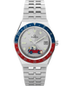 TW2W83300 Peanuts® x Q Timex® GMT 38mm Stainless Steel Bracelet Watch Primary Image