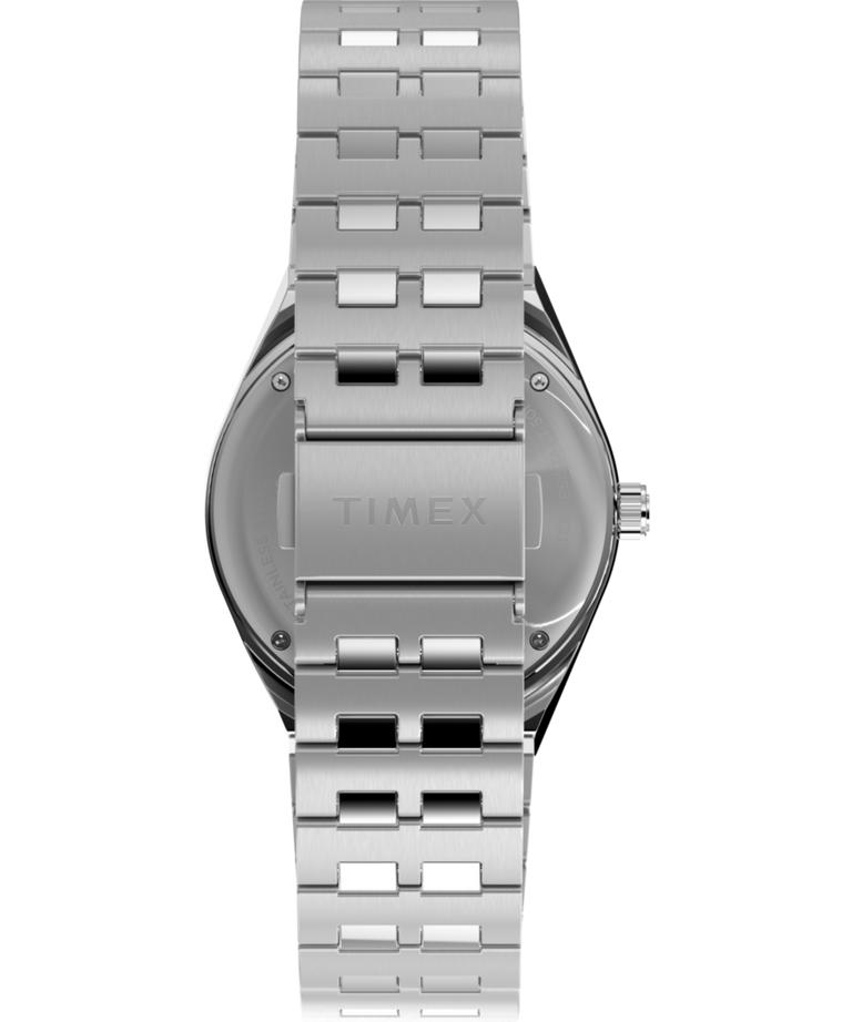 TW2W83300 Peanuts® x Q Timex® GMT 38mm Stainless Steel Bracelet Watch Strap Image