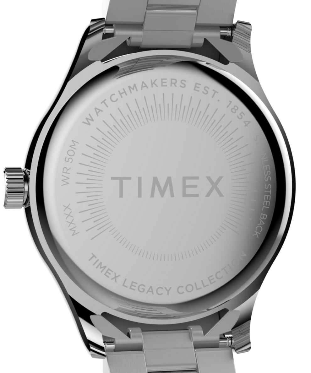 TW2W85300 Timex Legacy 34mm Stainless Steel Bracelet Watch Caseback Image