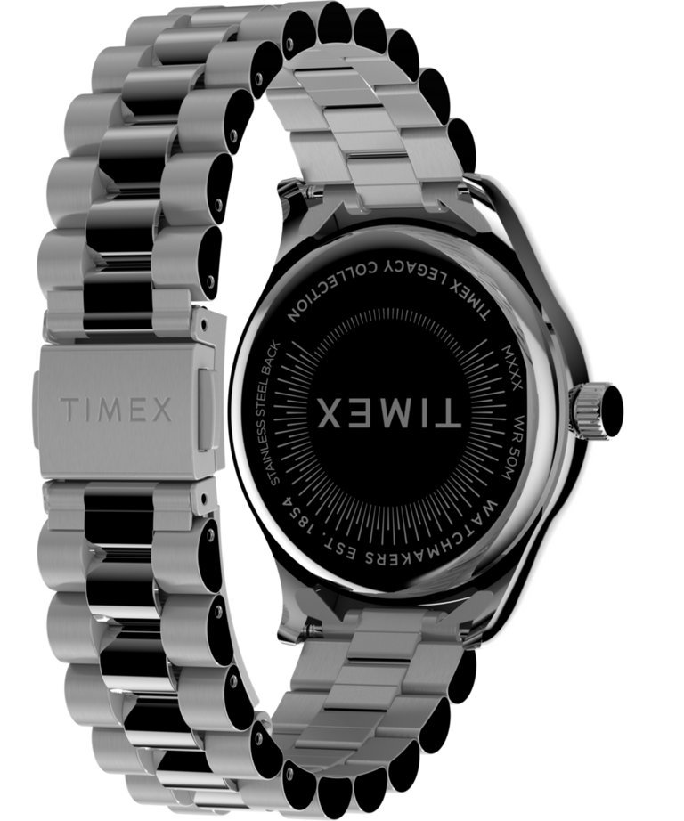 TW2W85300 Timex Legacy 34mm Stainless Steel Bracelet Watch Caseback with Attachment Image