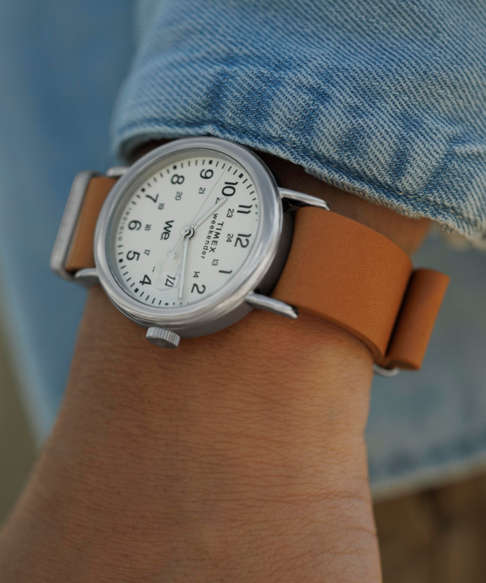 Weekender 37mm Leather Strap Watch - TW2W86500 | Timex UK