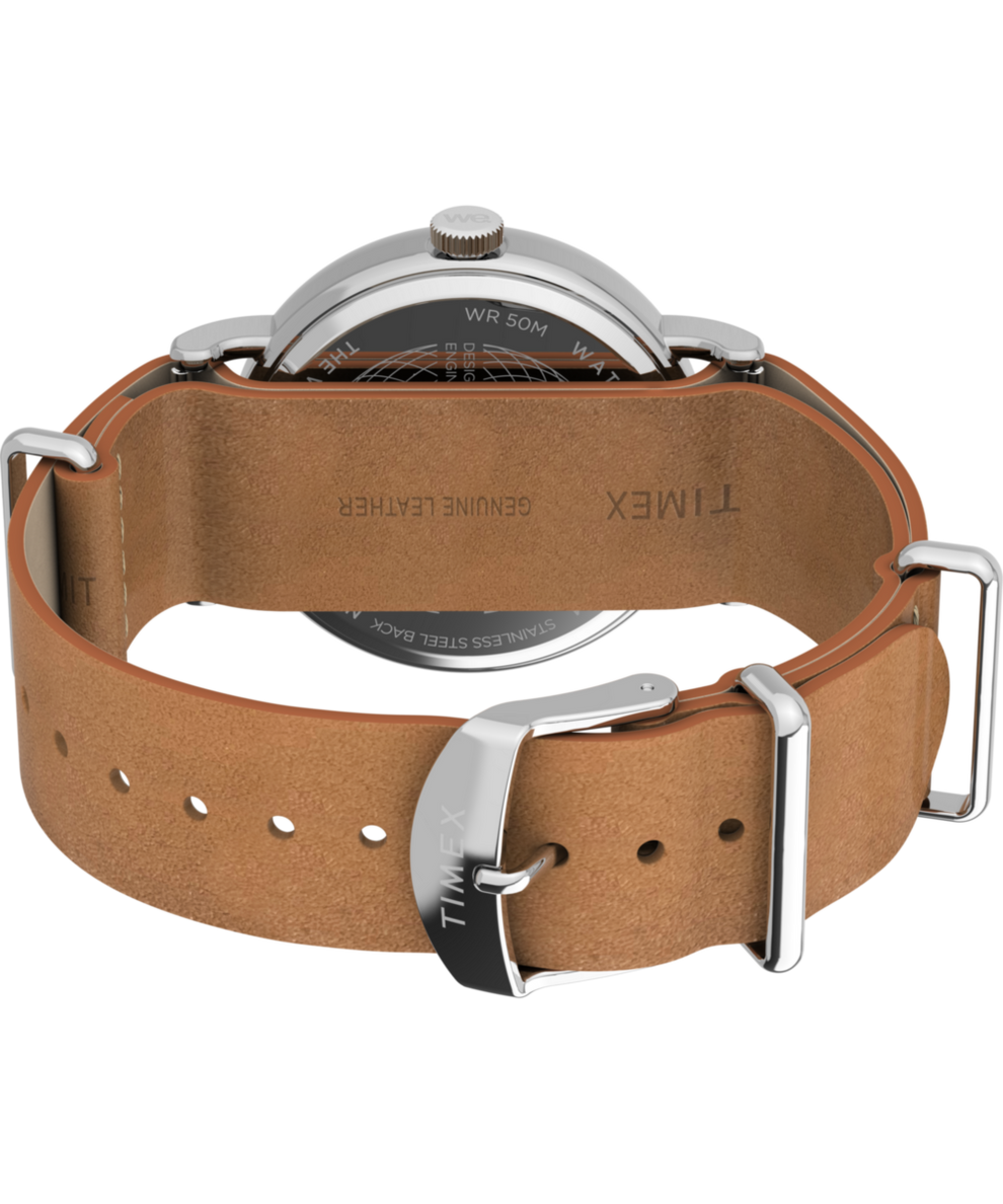 TW2W86800 Weekender 40mm Leather Strap Watch Caseback with Attachment Image