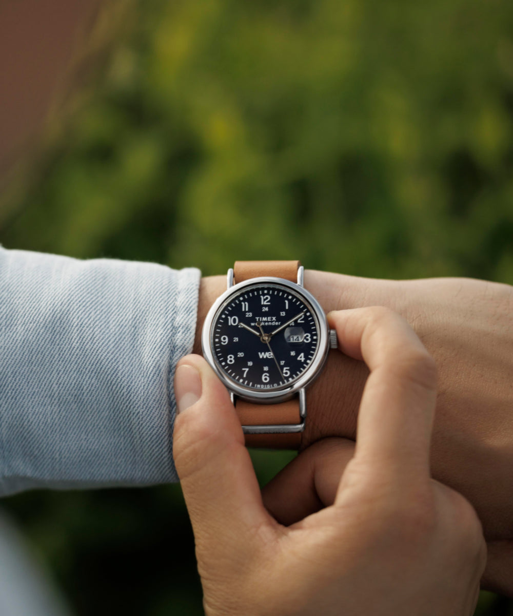 Weekender 40mm Leather Strap Watch - TW2W86800 | Timex UK