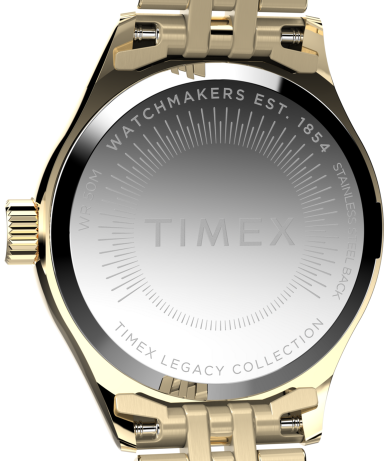 TW2W90800 Timex Legacy Mini 25mm Stainless Steel Bracelet Watch  Caseback Image