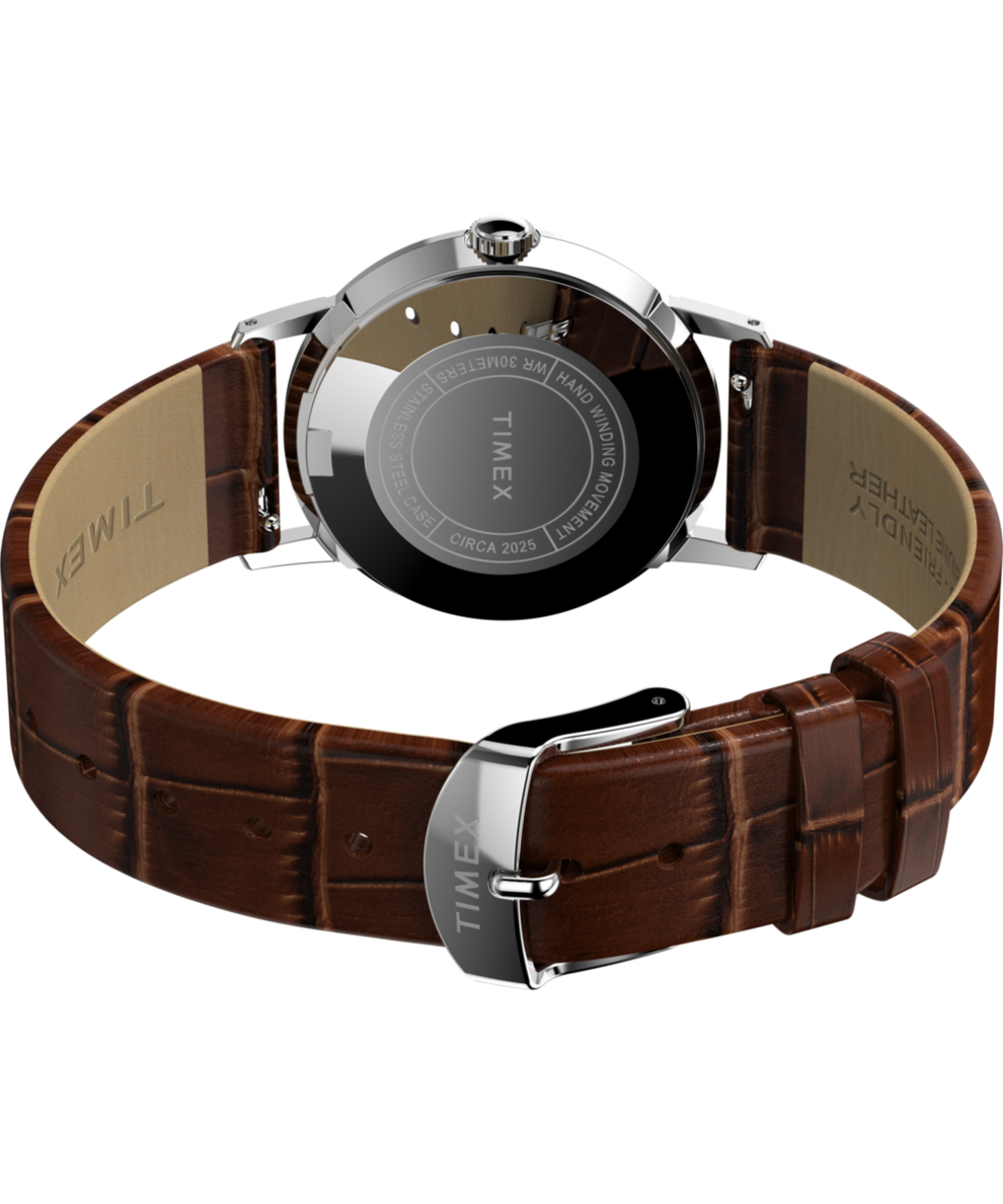 TW2W93300 Marlin® Hand-Wound 34mm Leather Strap Watch Caseback with Attachment Image