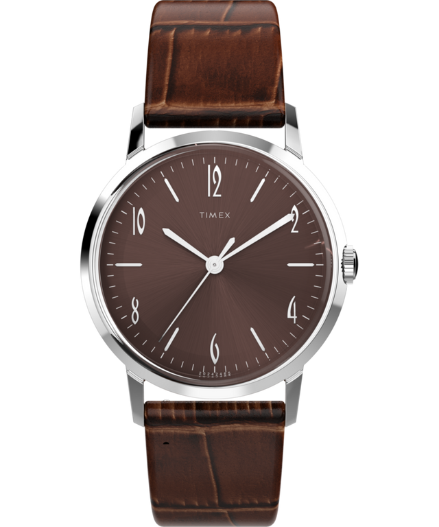 TW2W93300 Marlin® Hand-Wound 34mm Leather Strap Watch Primary Image