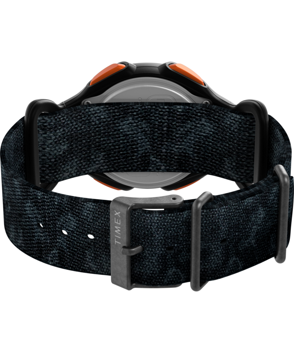 TW2W94000 TIMEX® IRONMAN® Classic 30-Lap 38mm Recycled Fabric Strap Watch  Caseback with Attachment Image