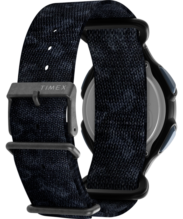 TW2W94100 TIMEX® IRONMAN® Classic 30-Lap 38mm Recycled Fabric Strap Watch  Caseback with Attachment Image