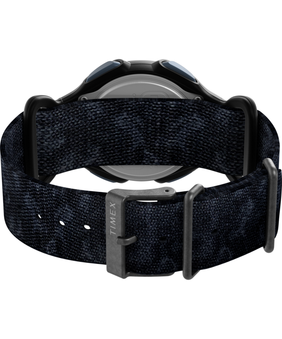 TW2W94100 TIMEX® IRONMAN® Classic 30-Lap 38mm Recycled Fabric Strap Watch  Caseback with Attachment Image