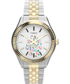 TW2W95100 Timex x Peanuts® Timex Legacy In Bloom 34mm Stainless Steel Bracelet Watch Primary Image