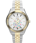 TW2W95100 Timex x Peanuts® Timex Legacy In Bloom 34mm Stainless Steel Bracelet Watch Primary Image