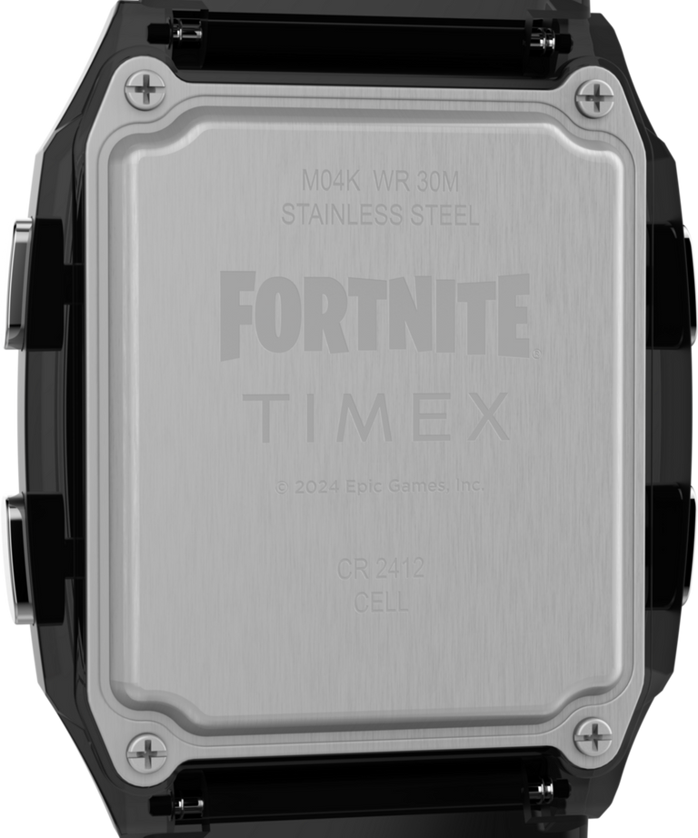 TW2W96500 Q Timex LCA x Fortnite® 35mm Resin Strap Watch Caseback Image