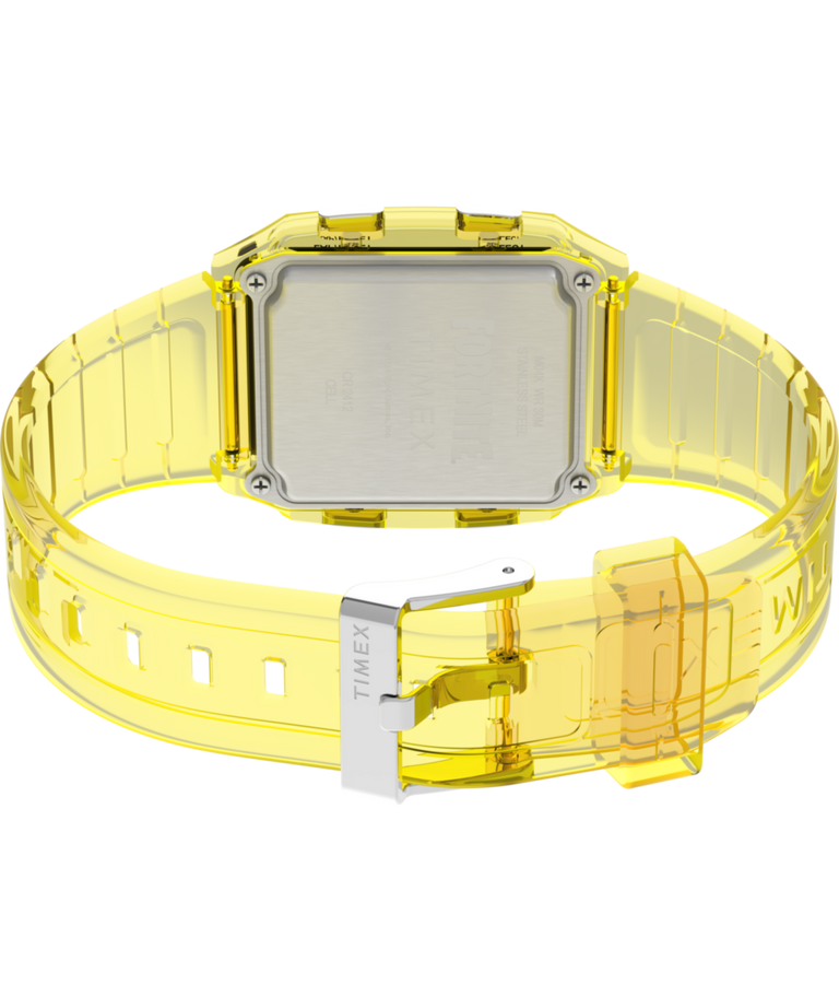 TW2W96600 Q Timex LCA x Fortnite® 35mm Resin Strap Watch Caseback with Attachment Image