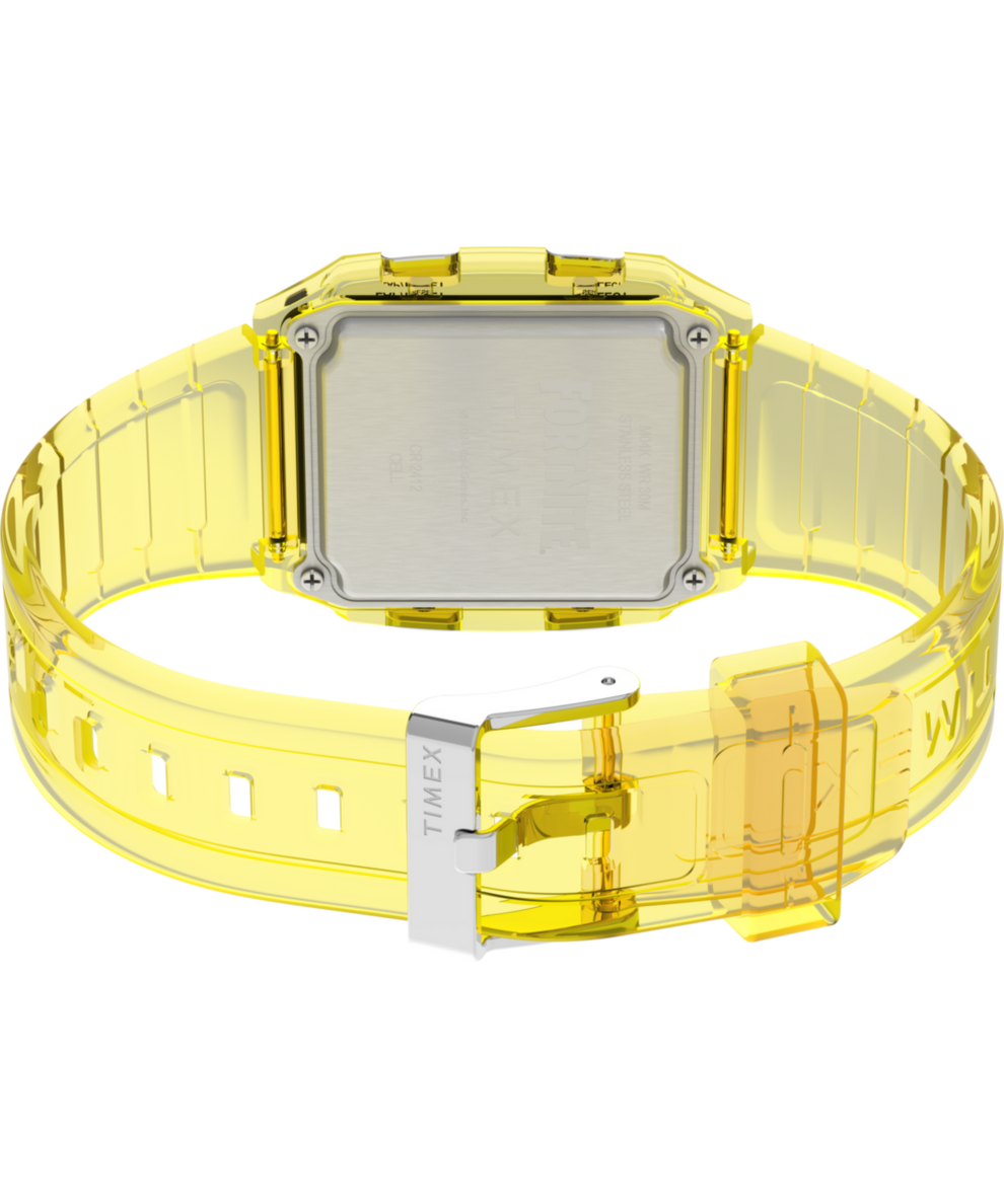 TW2W96600 Q Timex LCA x Fortnite® 35mm Resin Strap Watch Caseback with Attachment Image