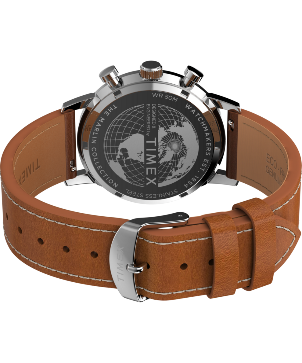 TW2W99100 Marlin® Chronograph Tachymeter 40mm Leather Strap Watch Caseback with Attachment Image