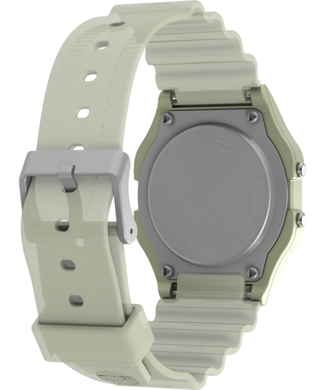 TW2Y02600 Timex T80 Glow in the Dark 34mm Resin Strap Watch Caseback with Attachment Image