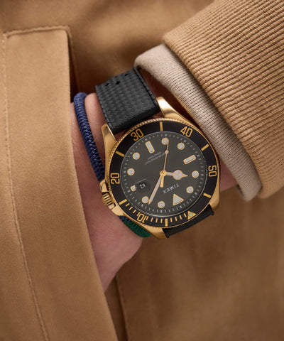 TW2Y05300 Harborside Coast 44mm Synthetic Rubber Strap Watch Primary Wrist Image