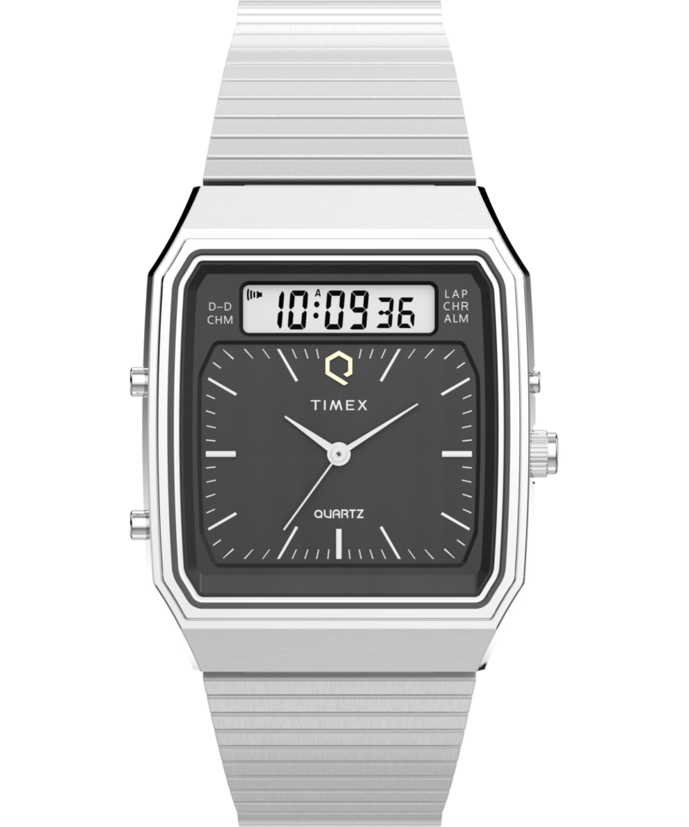 TW2Y05900 Q Timex® 1982 Ana-Digi Reissue 33mm Stainless Steel Bracelet Watch  Primary Image