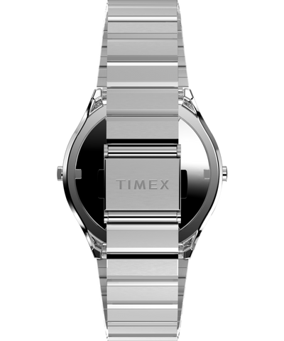 TW2Y06100 Q Timex® 1975 SSQ Digital Reissue 38mm Stainless Steel Bracelet Watch Strap Image