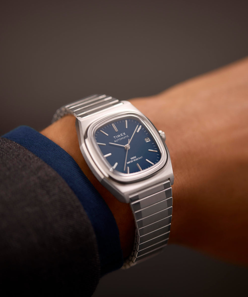 Timex® Automatic 1983 E Line 34mm Stainless Steel Expansion Band Timex® Automatic 1983 E Line 34mm Stainless Steel Expansion Band