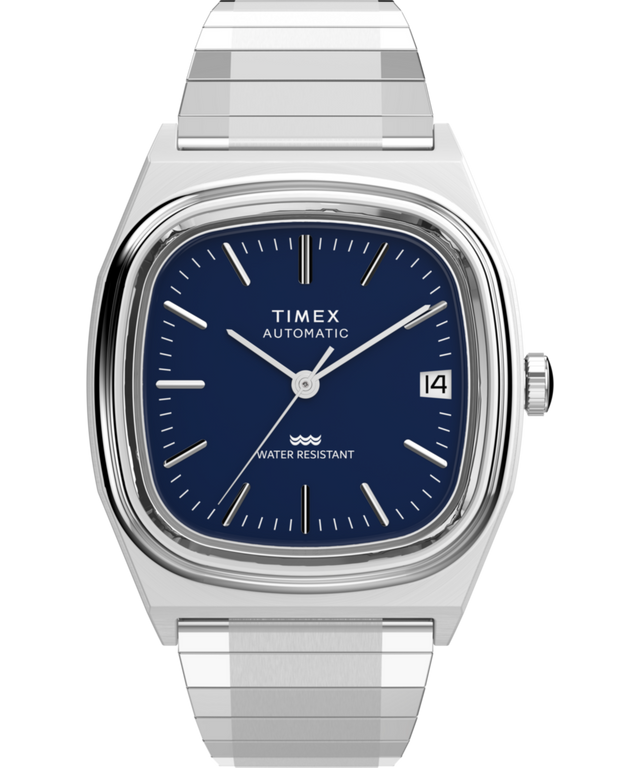 TW2Y07400 Timex® Automatic 1983 E Line 34mm Stainless Steel Expansion Band Watch Primary Image