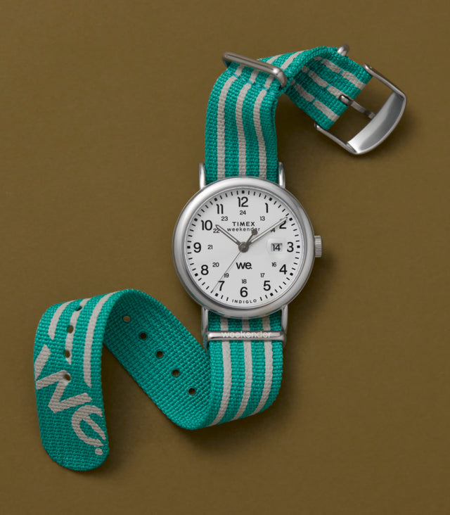 TW2Y08800 Timex Weekender 40mm Fabric Strap Watch Campaign Key Silhouettes (Beauty shots) Image