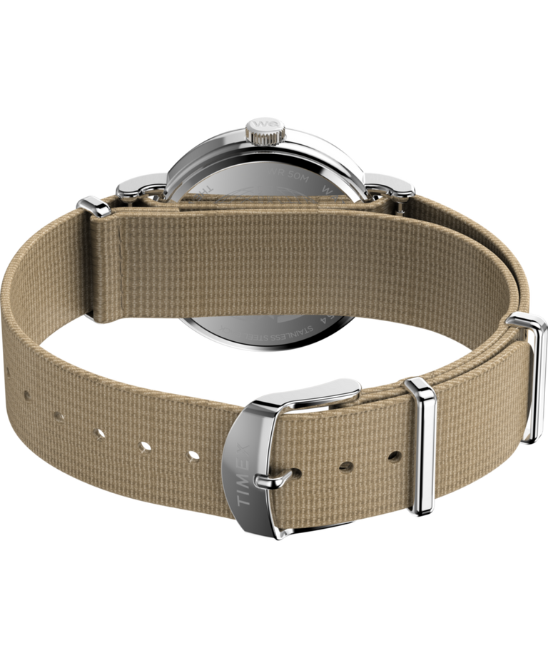 TW2Y09100 Timex Weekender 37mm Fabric Strap Watch Caseback with Attachment Image