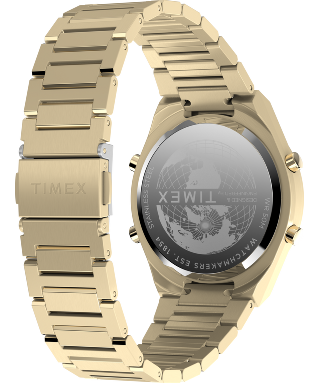 TW2Y09700 Q Timex® Q80 Continental 39mm Stainless Steel Bracelet Watch Caseback with Attachment Image