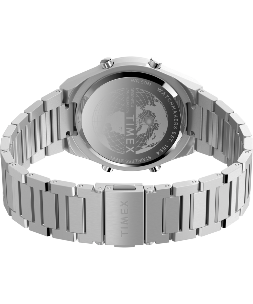 TW2Y09800 Q Timex® Q80 Continental 39mm Stainless Steel Bracelet Watch Caseback with Attachment Image
