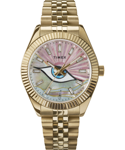TW2Y11200 Timex x Jacquie Aiche 36mm Stainless Steel Bracelet Watch Primary Image