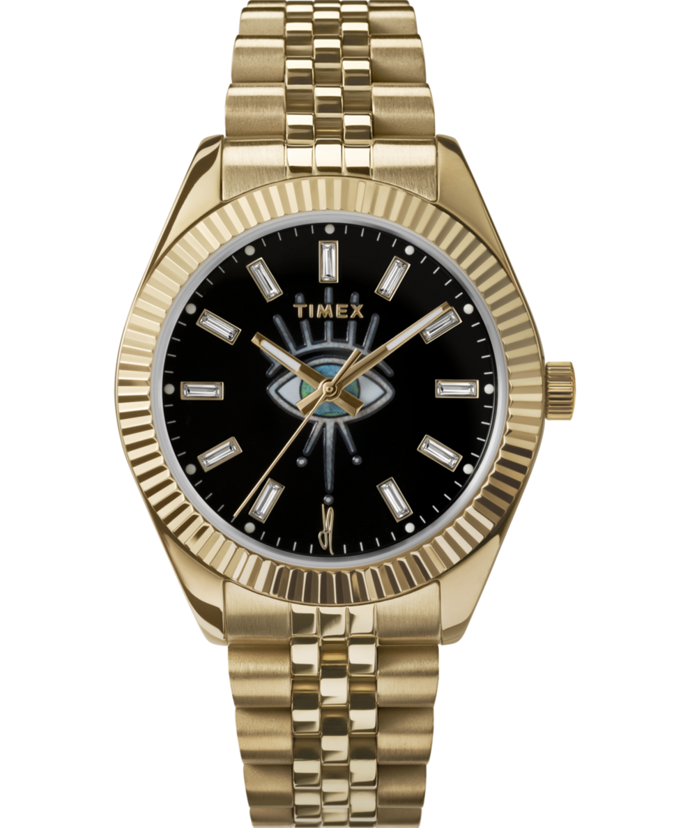 TW2Y11400 Timex x Jacquie Aiche 36mm Stainless Steel Bracelet Watch Primary Image