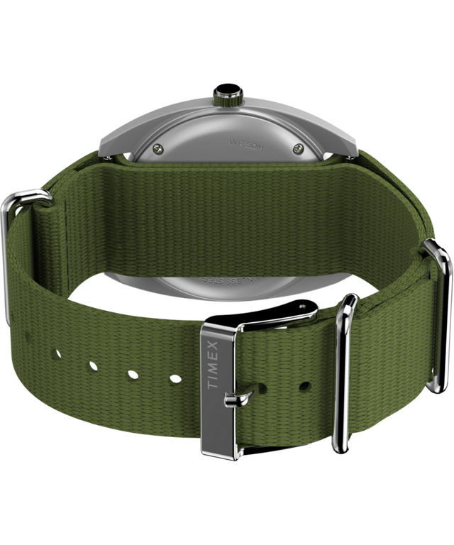 TW2Y11500 Timex x Worn & Wound 37mm Fabric Strap Watch Caseback with Attachment Image