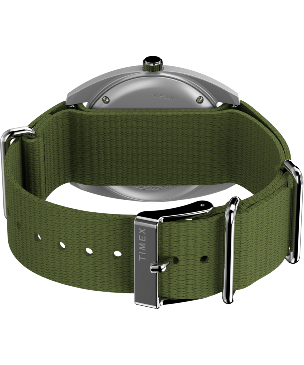 TW2Y11500 Timex x Worn & Wound 37mm Fabric Strap Watch Caseback with Attachment Image