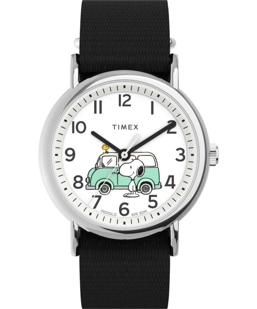 Timex Weekender x Peanuts Van 38mm Fabric Strap Watch TW2Y11800 Timex UK