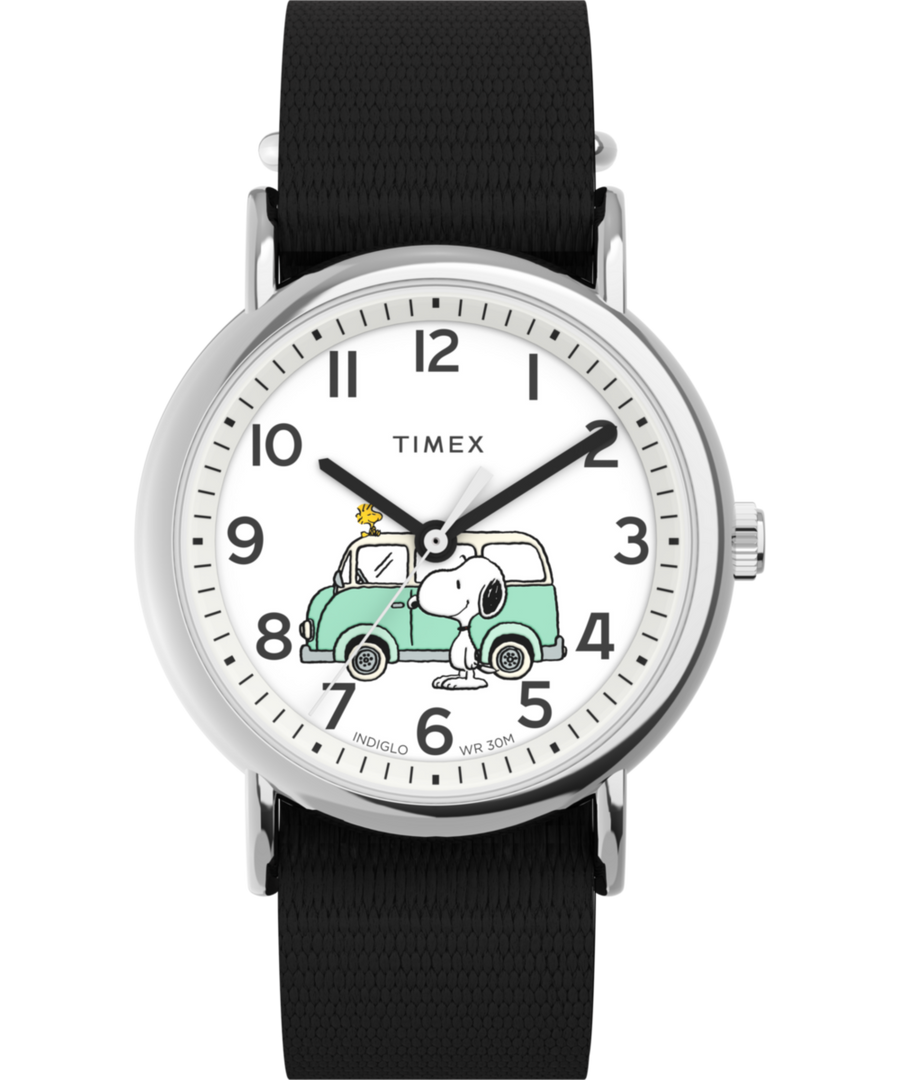 Timex Weekender x Peanuts Van 38mm Fabric Strap Watch TW2Y11800 Timex UK