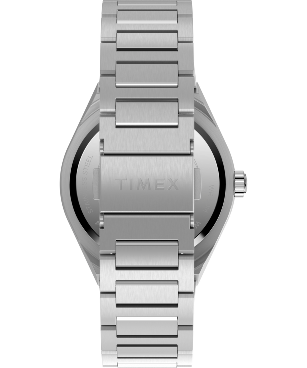 TW2Y12100 Q Timex® Continental GMT 39mm Stainless Steel Bracelet Watch Strap Image