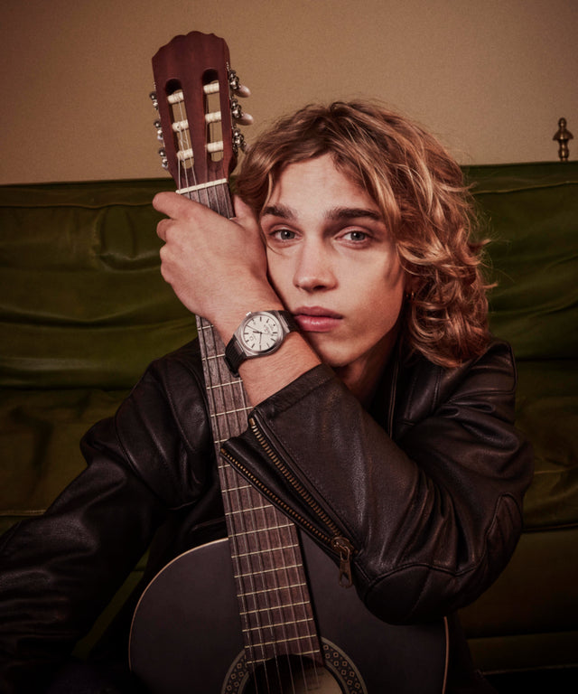 TW2Y12200 Q Timex® Continental GMT 39mm Synthetic Rubber Strap Watch  Alt Lifestyle Image 3