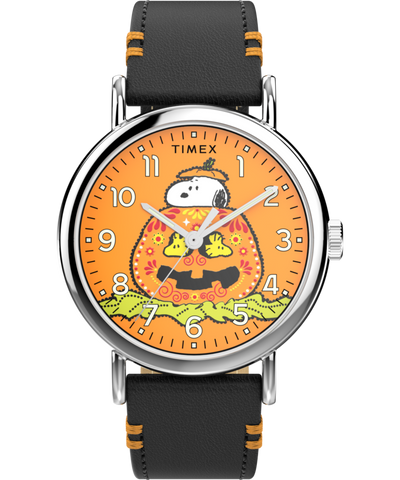 TW2Y12300 Peanuts® x Timex Weekender Pumpkin Dial 40mm Leather Strap Watch Primary Image