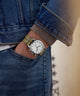TW2Y15700 Timex Weekender New England Chronograph 40mm Eco-Conscious Fabric Strap Watch Primary Wrist Image