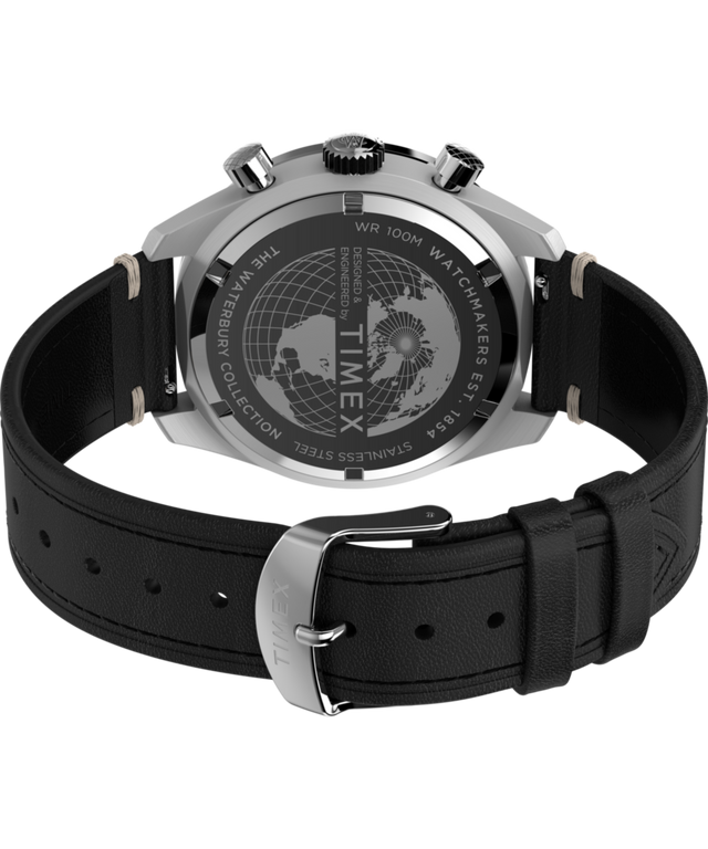 TW2Y18600 Waterbury Traditional Chronograph 41mm Leather Strap Watch Caseback with Attachment Image