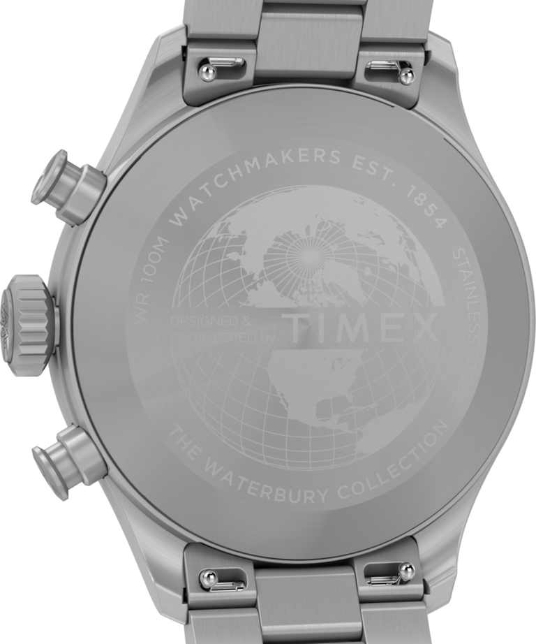 TW2Y19100 Waterbury Ace Chronograph 41mm Stainless Steel Bracelet Watch Caseback Image