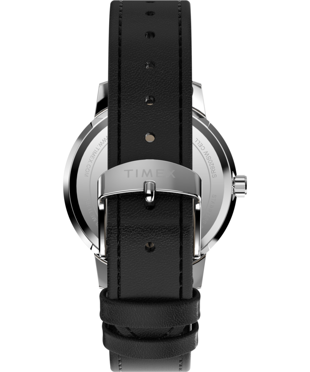 TW2Y19900 Timex x Peanuts® Marlin® 75th Anniversary Edition 38mm Leather Strap Watch  Strap Image