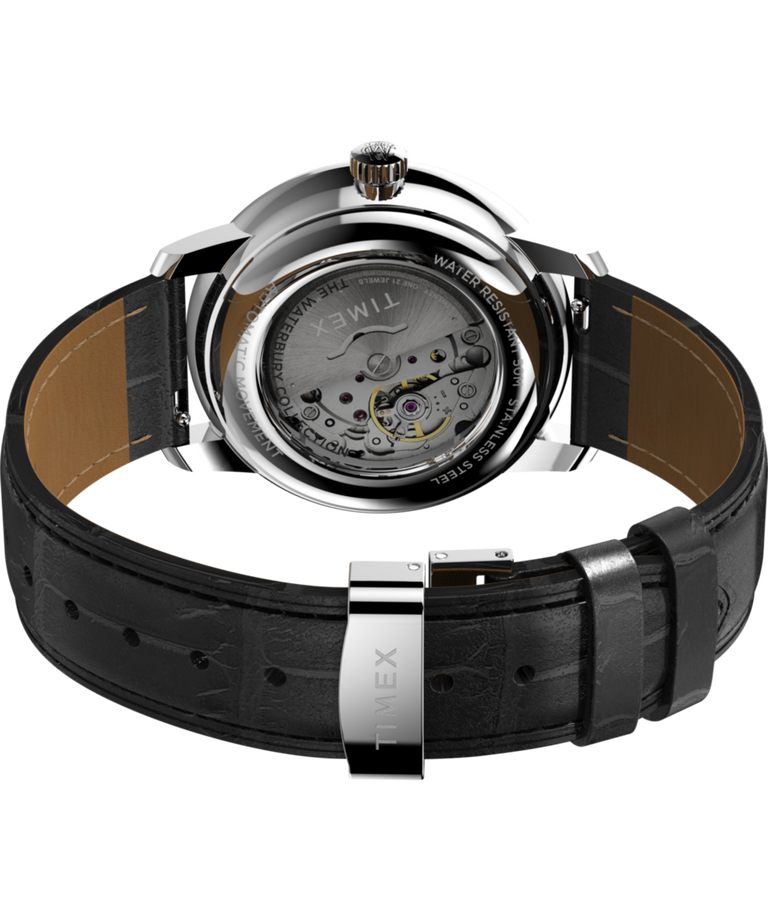 TW2Y22900 Waterbury Metropolitan Automatic 41mm Leather Strap Watch  Caseback with Attachment Image
