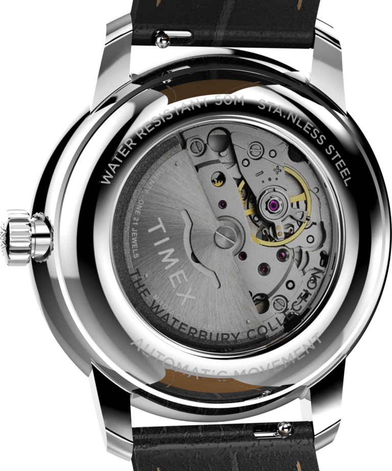 TW2Y23000 Waterbury Metropolitan Automatic 41mm Leather Strap Watch  Caseback Image